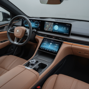 Kia Stonic 2025 Now Available in Easy Installments with Faysal Bank 4 Firefly gemini flash Interior Dashboard Features A shot of the modern dashboard infotainment system a 488191