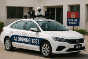 Pakistan Gets Its First AI Driving Test Car in Punjab – A New Era of Transparent Licensing 1 Pakistan gets its first AI driving test car in Punjab