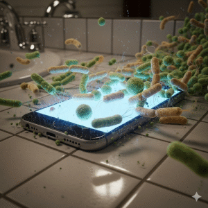 using mobile phones in the bathroom